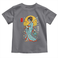 Horror Samurai Geisha Skull Toddler T Shirt Japanese Kimono And Katana - Wonder Print Shop