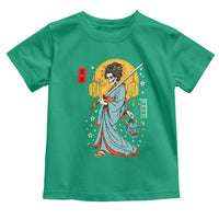 Horror Samurai Geisha Skull Toddler T Shirt Japanese Kimono And Katana - Wonder Print Shop