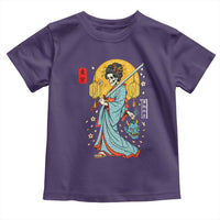 Horror Samurai Geisha Skull Toddler T Shirt Japanese Kimono And Katana - Wonder Print Shop