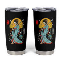 Horror Samurai Geisha Skull Tumbler Cup Japanese Kimono And Katana