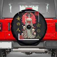 Gothic Japanese Geisha Skeleton Spare Tire Cover Wearing Kimono - Wonder Print Shop