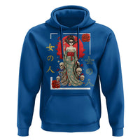 Gothic Japanese Geisha Skeleton Hoodie Wearing Kimono - Wonder Print Shop