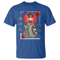 Gothic Japanese Geisha Skeleton T Shirt Wearing Kimono - Wonder Print Shop