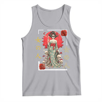 Gothic Japanese Geisha Skeleton Tank Top Wearing Kimono - Wonder Print Shop