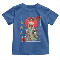 Gothic Japanese Geisha Skeleton Toddler T Shirt Wearing Kimono - Wonder Print Shop