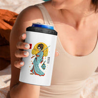 Gothic Samurai Geisha Skeleton 4 in 1 Can Cooler Tumbler Japanese Kimono And Katana