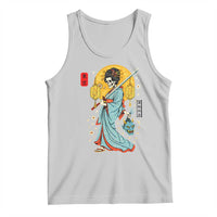 Gothic Samurai Geisha Skeleton Tank Top Japanese Kimono And Katana - Wonder Print Shop