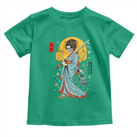 Gothic Samurai Geisha Skeleton Toddler T Shirt Japanese Kimono And Katana - Wonder Print Shop