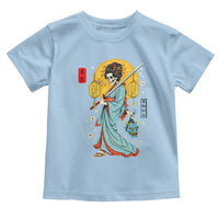 Gothic Samurai Geisha Skeleton Toddler T Shirt Japanese Kimono And Katana - Wonder Print Shop
