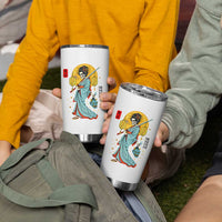 Gothic Samurai Geisha Skeleton Tumbler Cup Japanese Kimono And Katana