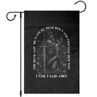 Christian Knight Templar Crusader Garden Flag The Devil Saw Me With My Head Down And Thought He'd Won