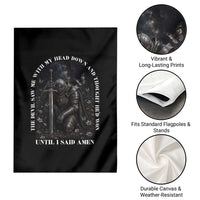 Christian Knight Templar Crusader Garden Flag The Devil Saw Me With My Head Down And Thought He'd Won