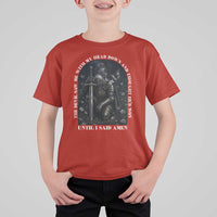 Christian Knight Templar Crusader T Shirt For Kid The Devil Saw Me With My Head Down And Thought He'd Won
