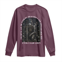 Christian Knight Templar Crusader Long Sleeve Shirt The Devil Saw Me With My Head Down And Thought He'd Won