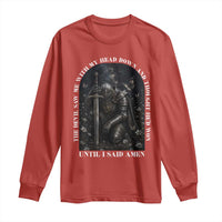 Christian Knight Templar Crusader Long Sleeve Shirt The Devil Saw Me With My Head Down And Thought He'd Won