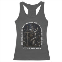 Christian Knight Templar Crusader Racerback Tank Top The Devil Saw Me With My Head Down And Thought He'd Won