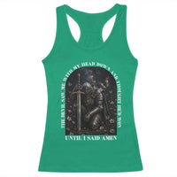 Christian Knight Templar Crusader Racerback Tank Top The Devil Saw Me With My Head Down And Thought He'd Won
