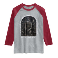 Christian Knight Templar Crusader Raglan Shirt The Devil Saw Me With My Head Down And Thought He'd Won