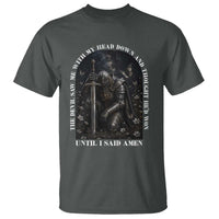 Christian Knight Templar Crusader T Shirt The Devil Saw Me With My Head Down And Thought He'd Won