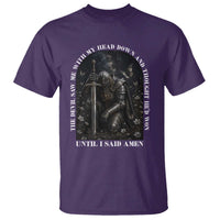 Christian Knight Templar Crusader T Shirt The Devil Saw Me With My Head Down And Thought He'd Won