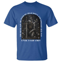 Christian Knight Templar Crusader T Shirt The Devil Saw Me With My Head Down And Thought He'd Won