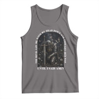 Christian Knight Templar Crusader Tank Top The Devil Saw Me With My Head Down And Thought He'd Won