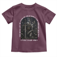 Christian Knight Templar Crusader Toddler T Shirt The Devil Saw Me With My Head Down And Thought He'd Won