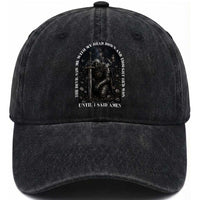 Christian Knight Templar Crusader Washed Cotton Baseball Cap The Devil Saw Me With My Head Down And Thought He'd Won