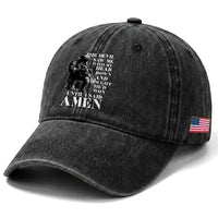 Military Christian Warrior Washed Cotton Baseball Cap The Devil Saw Me With My Head Down And Thought He'd Won