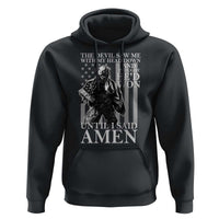 Military Soldier Skull Christian Faith Hoodie The Devil Saw Me With My Head Down And Thought He'd Won