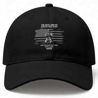 Soldier Skull Christian Faith Quote Baseball Cap The Devil Saw Me With My Head Down And Thought He'd Won