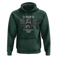 Soldier Skull Christian Faith Quote Hoodie The Devil Saw Me With My Head Down And Thought He'd Won