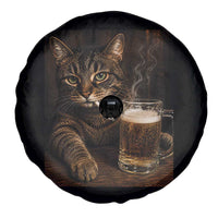 Funny Smoking Cat Spare Tire Cover Cigarette Kitty Beer Lover