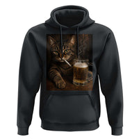 Funny Smoking Cat Hoodie Cigarette Kitty Beer Lover