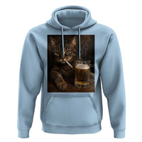 Funny Smoking Cat Hoodie Cigarette Kitty Beer Lover