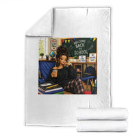 Funny Back To School Doll Face Meme Throw Blanket Coffee Teacher Gift