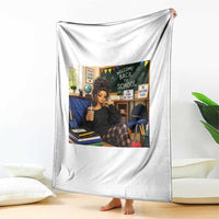 Funny Back To School Doll Face Meme Throw Blanket Coffee Teacher Gift