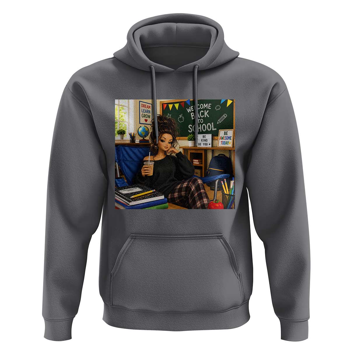 Funny Back To School Doll Face Meme Hoodie Coffee Teacher Gift