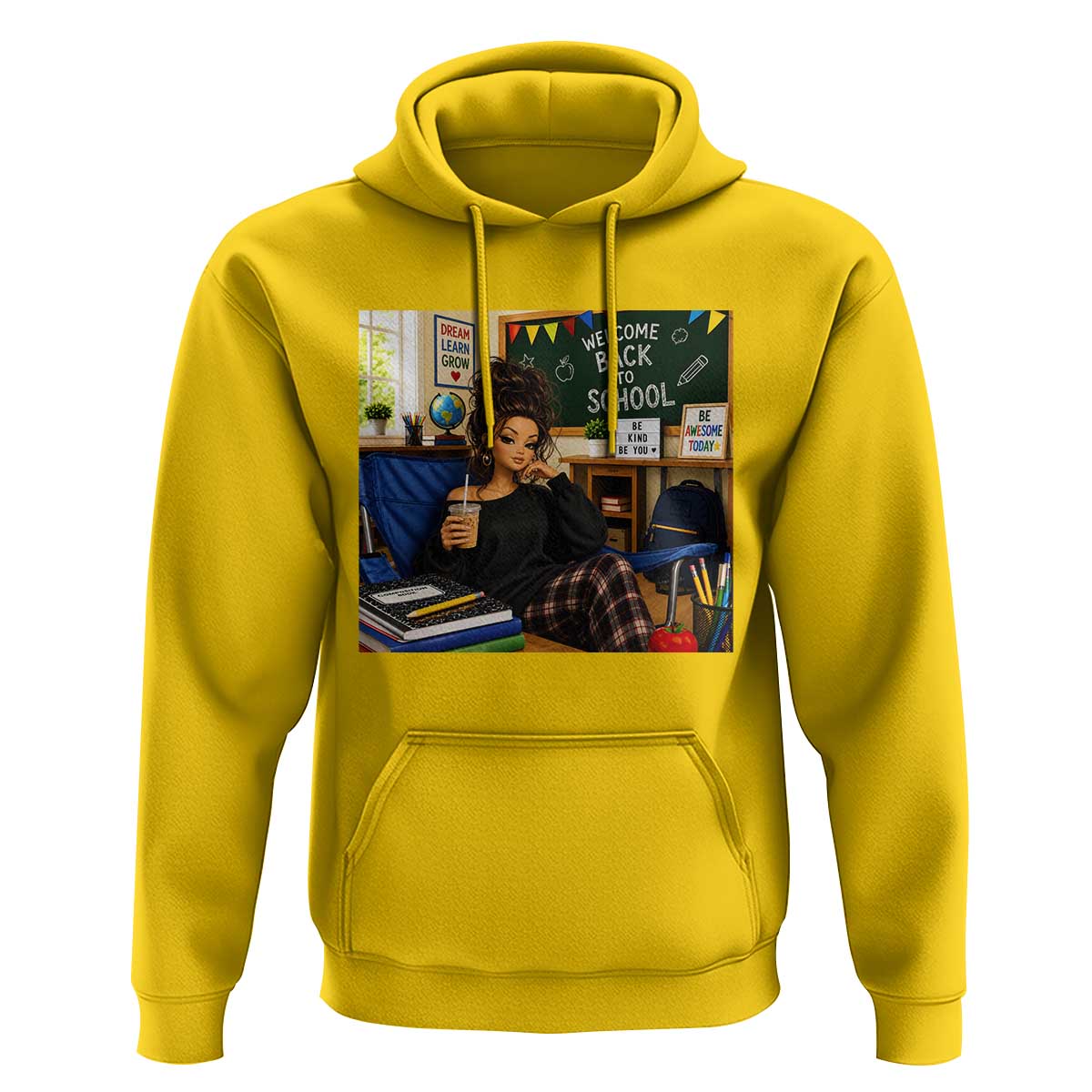 Funny Back To School Doll Face Meme Hoodie Coffee Teacher Gift