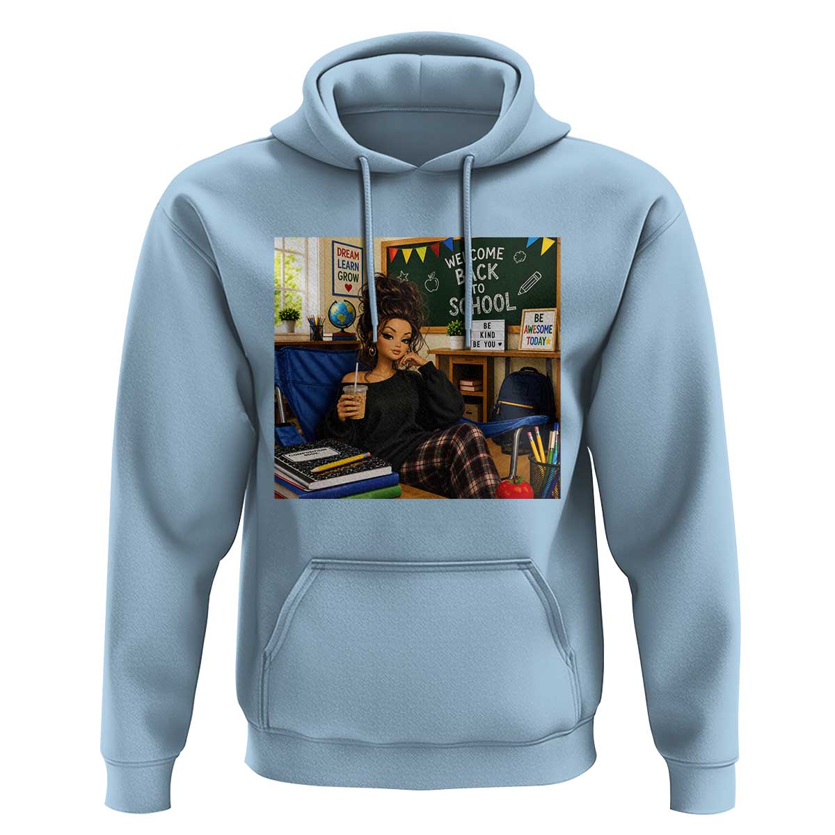 Funny Back To School Doll Face Meme Hoodie Coffee Teacher Gift