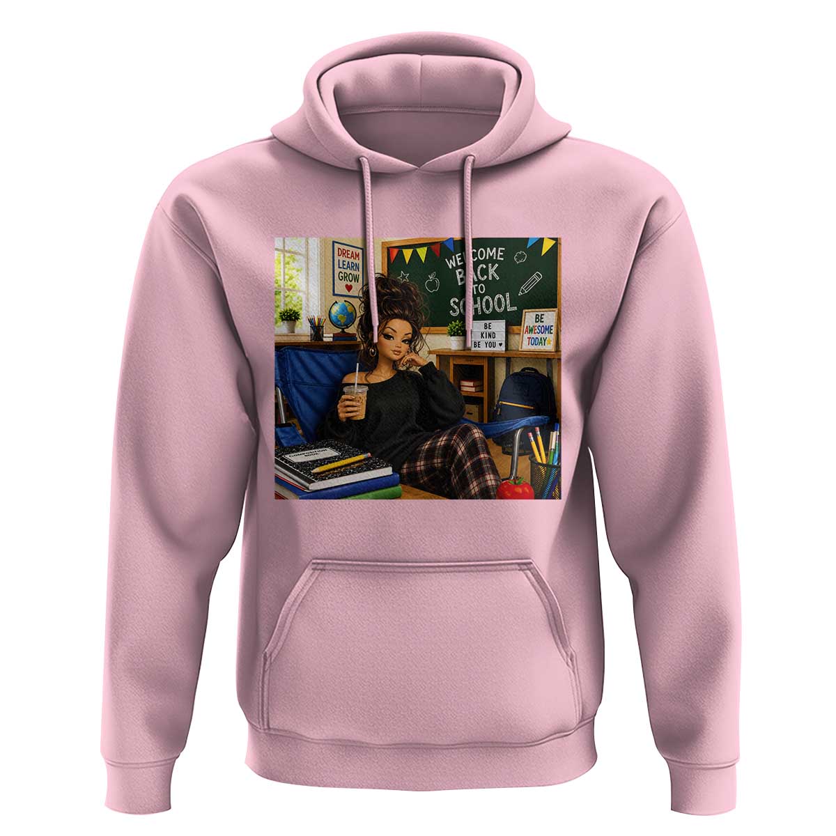 Funny Back To School Doll Face Meme Hoodie Coffee Teacher Gift