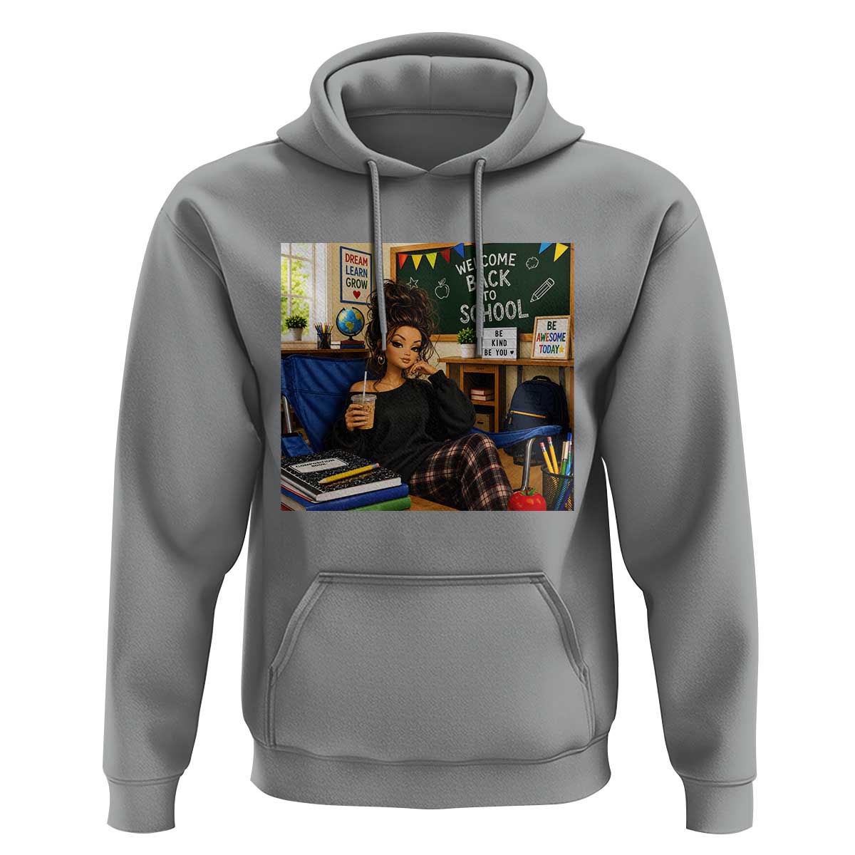 Funny Back To School Doll Face Meme Hoodie Coffee Teacher Gift