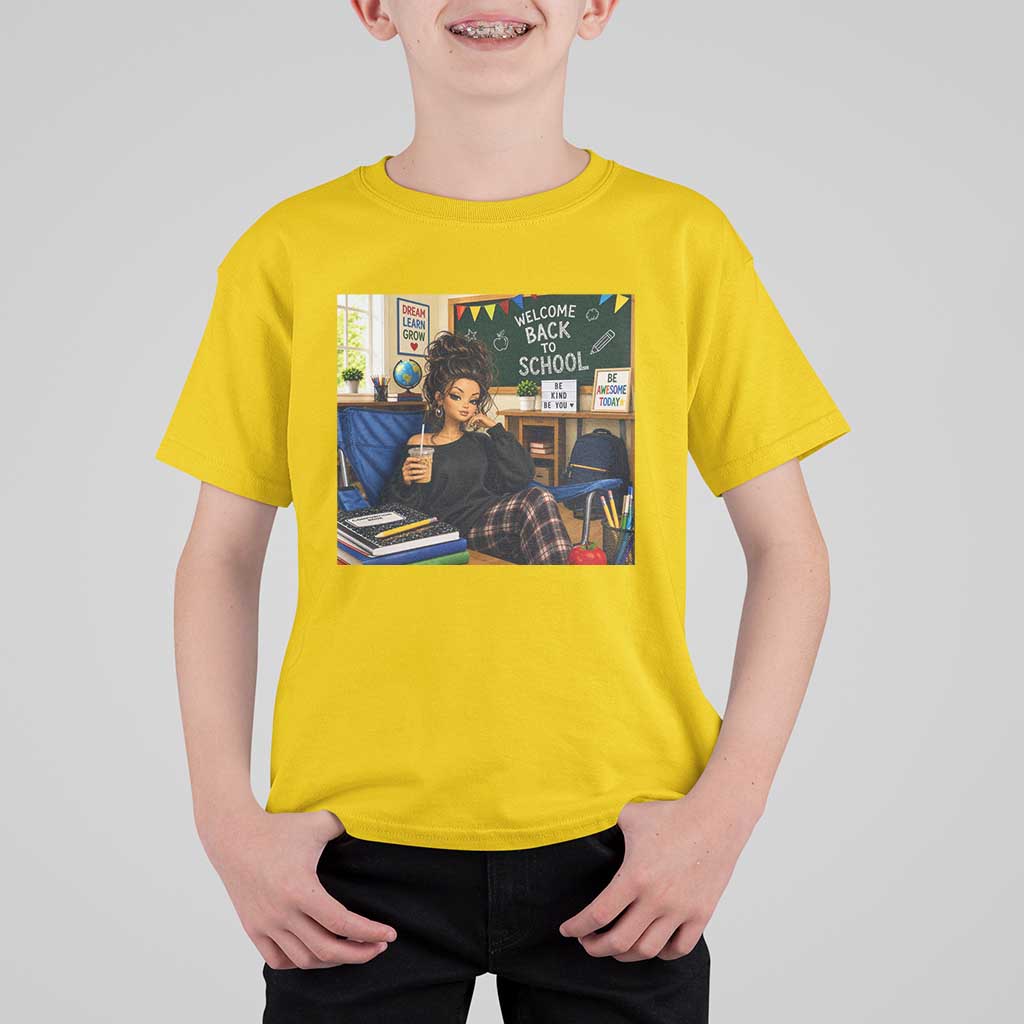 Funny Back To School Doll Face Meme T Shirt For Kid Coffee Teacher Gift