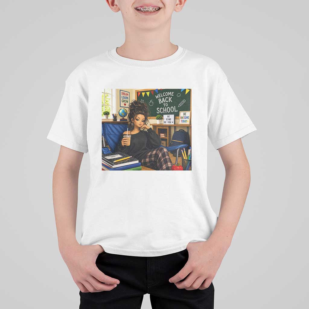 Funny Back To School Doll Face Meme T Shirt For Kid Coffee Teacher Gift
