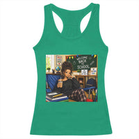 Funny Back To School Doll Face Meme Racerback Tank Top Coffee Teacher Gift