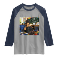 Funny Back To School Doll Face Meme Raglan Shirt Coffee Teacher Gift