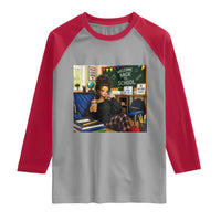 Funny Back To School Doll Face Meme Raglan Shirt Coffee Teacher Gift