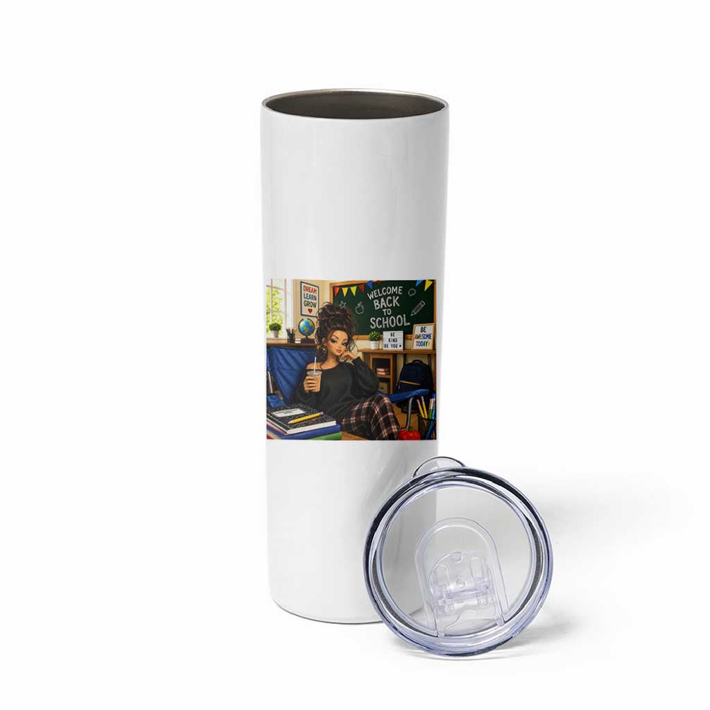 Funny Back To School Doll Face Meme Skinny Tumbler Coffee Teacher Gift