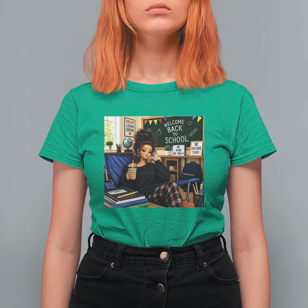 Funny Back To School Doll Face Meme T Shirt For Women Coffee Teacher Gift