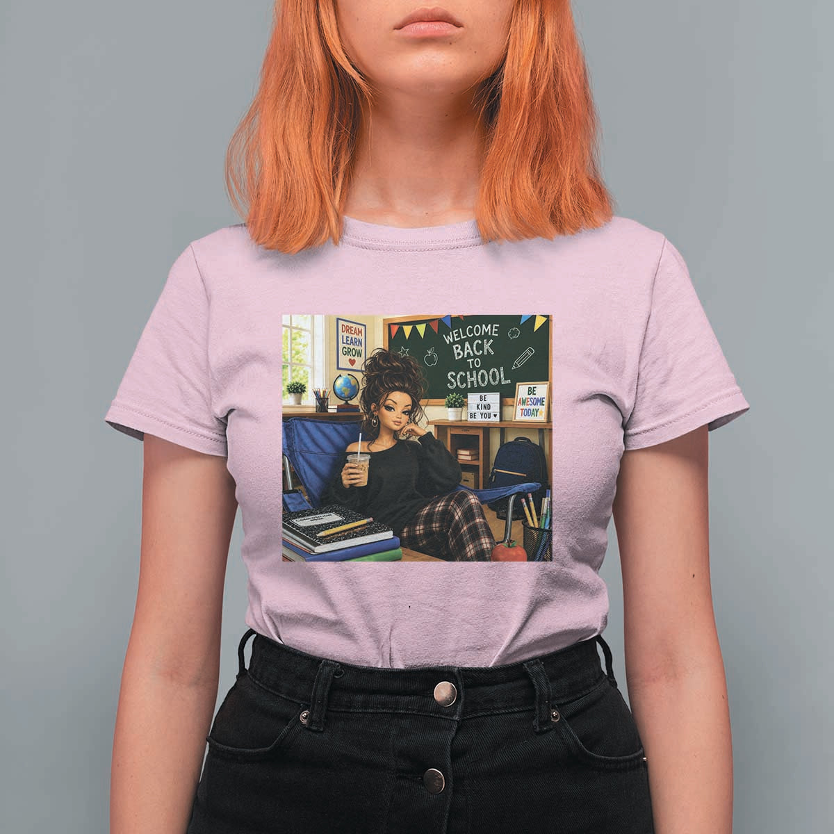 Funny Back To School Doll Face Meme T Shirt For Women Coffee Teacher Gift